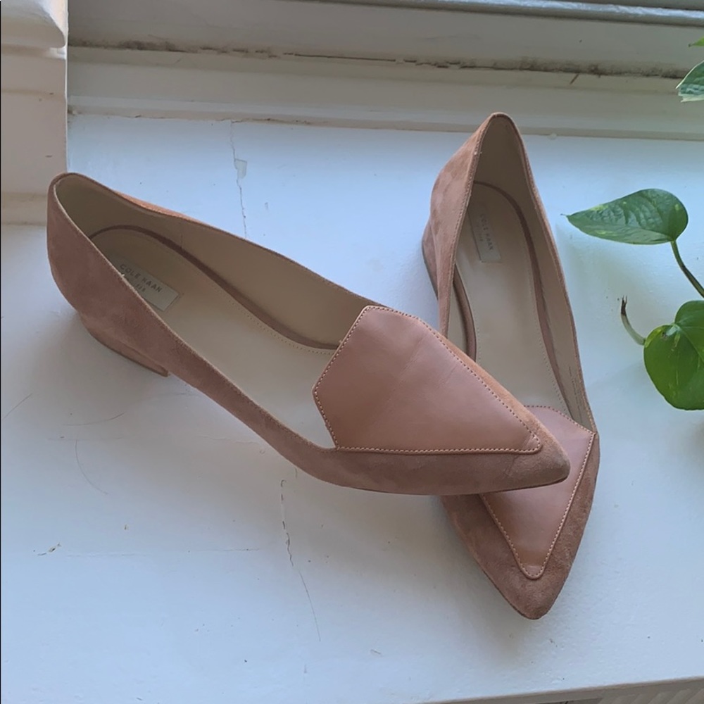 Tan Cole Haan Suede Flats